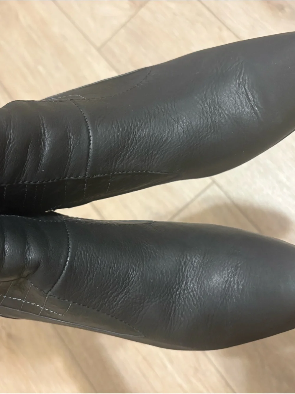 Diesel Black Leather Over-The-Knee Boots with Buckle Accent